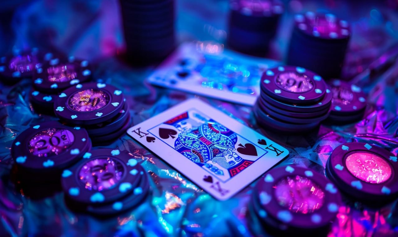 Hood vs Wolf live-dealer studio showing two card positions and dealer