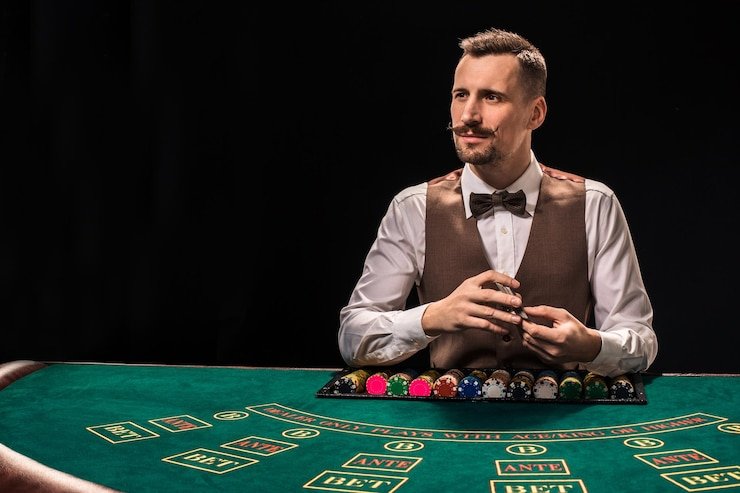 Mobile phone displaying Red Tiger live blackjack table with betting interface in landscape orientation